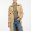 Orsay Beige Ladies Suede Trench Coat - Women