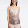 Orsay Beige Women Sequined Top - Women