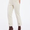 Orsay Beige Women's Cropped Straight Fit Jeans - Women's