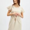Orsay Beige Women's Hoodie Dress with Lace - Women