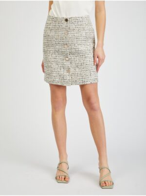 Orsay Beige ladies tweed skirt - Ladies