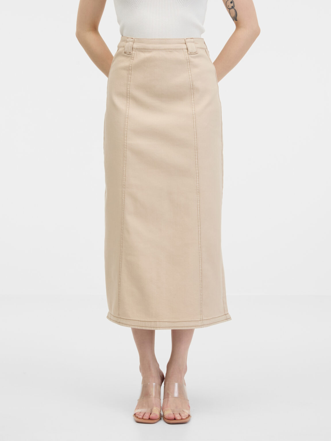 Orsay Beige women's denim skirt - Women's