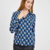 Orsay Black-Blue Ladies Patterned Blouse - Ladies