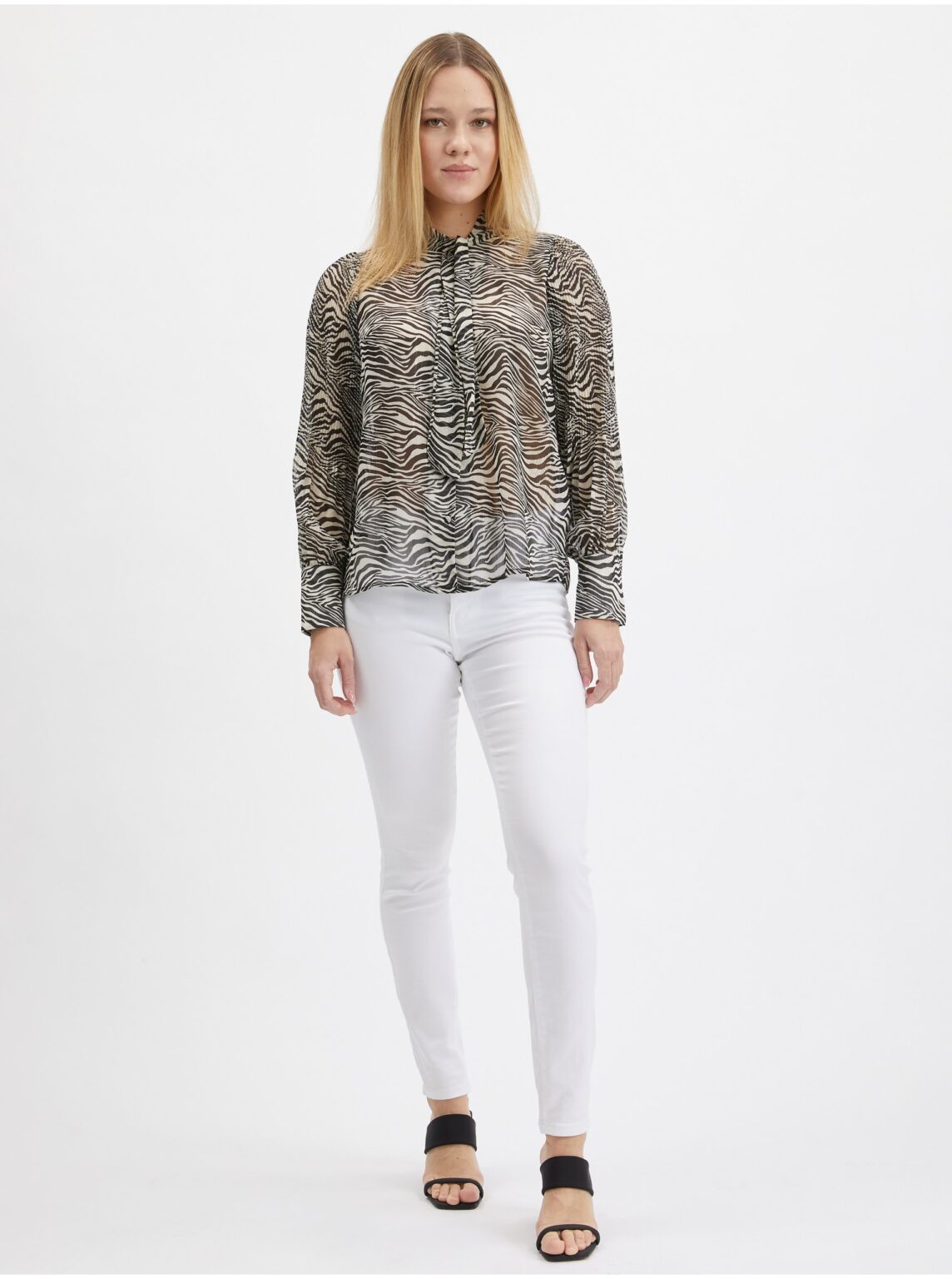 Orsay Black Ladies Patterned Blouse - Women