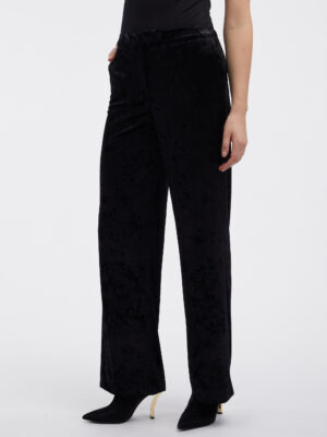 Orsay Black Ladies Velvet Trousers - Ladies