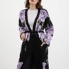 Orsay Black-Purple Women's Floral Cardigan - Women