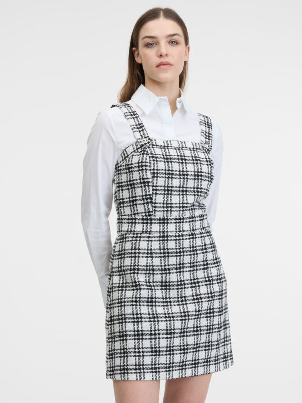 Orsay Black & White Checkered Dress - Ladies