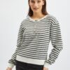 Orsay Black & White Ladies Striped Sweatshirt - Women