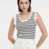 Orsay Black & White Women Striped T-Shirt - Women