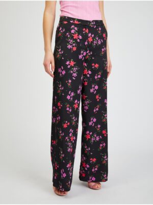 Orsay Black Women Floral Wide Pants - Women