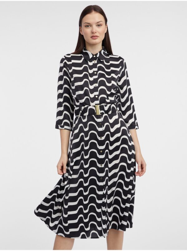 Orsay Black Women Patterned Shirt Dress - Women