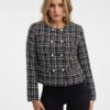 Orsay Black Women's Patterned Blazer - Women's