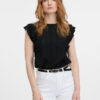 Orsay Black Womens T-Shirt with Frill - Women