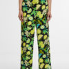 Orsay Black & Yellow Women's Patterned Trousers - Women's