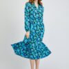 Orsay Black and Blue Ladies Patterned Dress - Women
