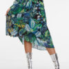 Orsay Black and Green Women's Patterned Skirt - Women's