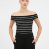 Orsay Black and white women's short-sleeved t-shirt - Women's