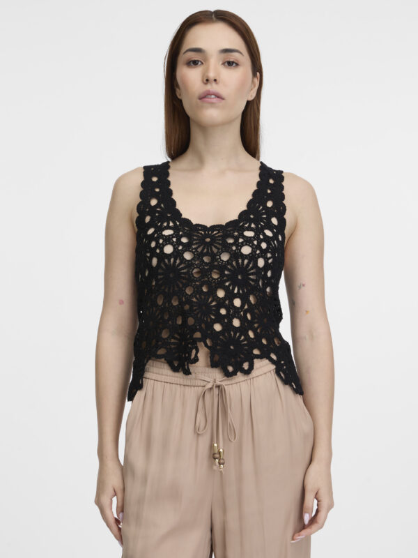 Orsay Black women's crochet top - Women's