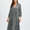 Orsay Blue-Black Women Patterned Shirt Dress - Women