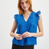 Orsay Blue Ladies Patterned Blouse - Women