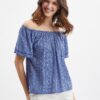 Orsay Blue Ladies Patterned Blouse - Women