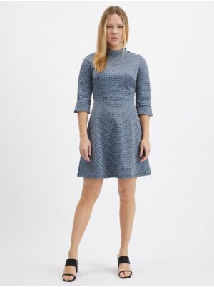 Orsay Blue Ladies Patterned Dress - Women