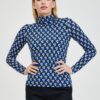 Orsay Blue Ladies Patterned Turtleneck - Women