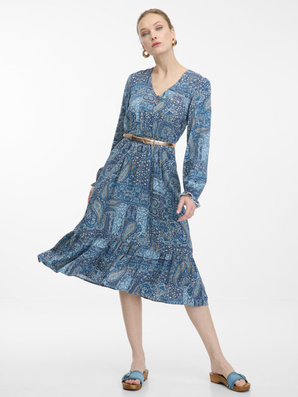 Orsay Blue Women's Patterned Midishats - Women