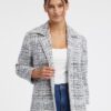 Orsay Blue-cream ladies tweed jacket - Ladies