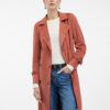 Orsay Brick Suede Trench Coat - Women