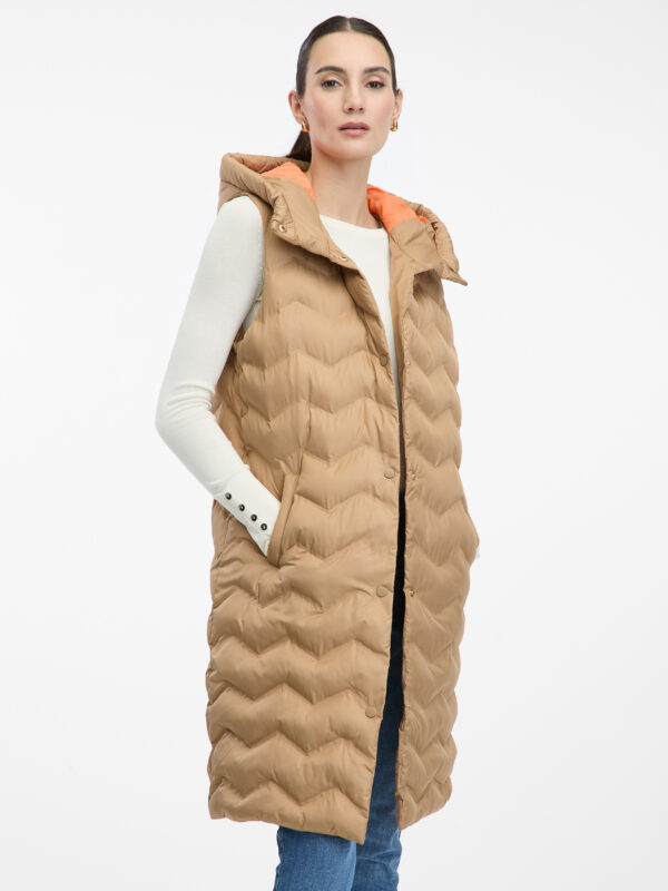 Orsay Brown Ladies Quilted Vest - Women