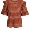Orsay Brown Women Striped T-Shirt - Women