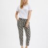 Orsay Cream-Black Women Patterned Trousers - Women
