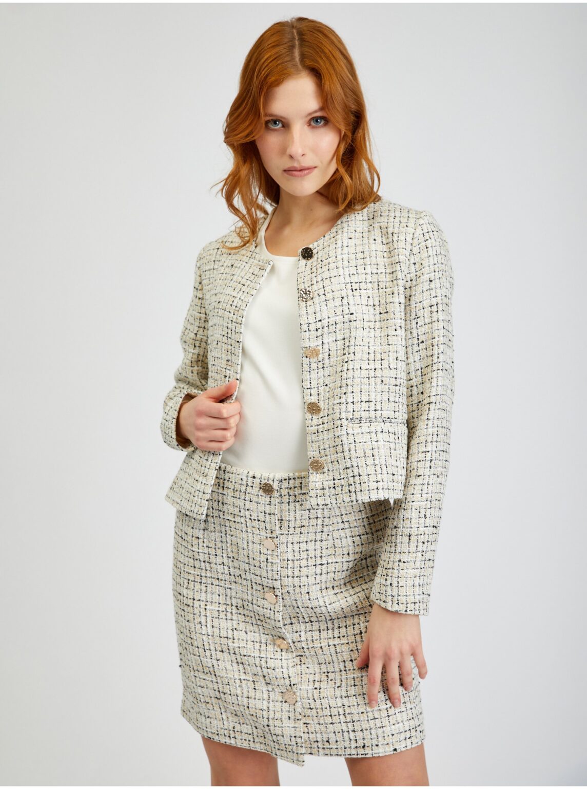 Orsay Cream Women's Patterned Jacket - Women