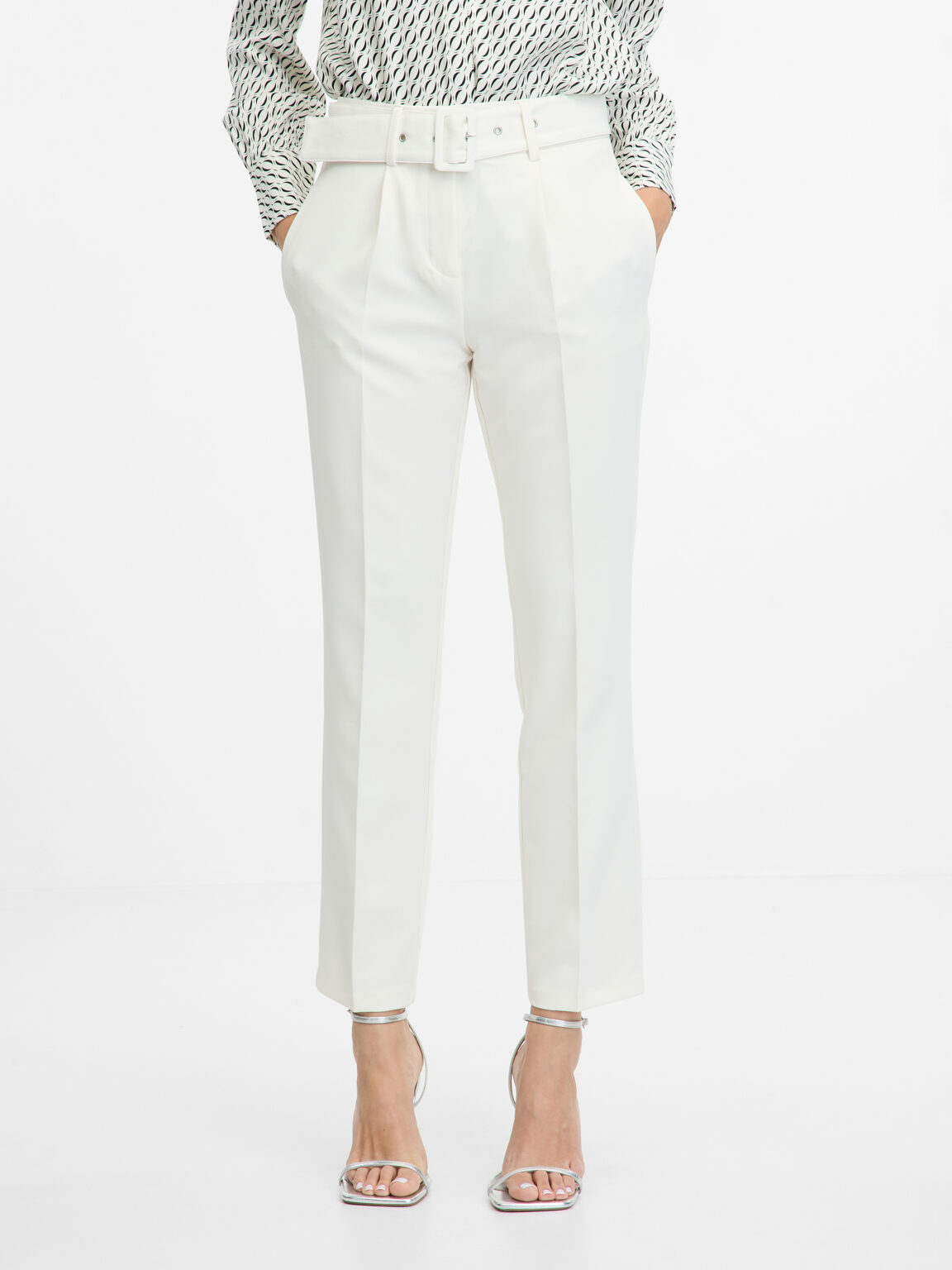 Orsay Cream women's trousers - Women's