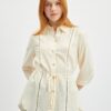 Orsay Creamy Ladies Linen Blouse - Women