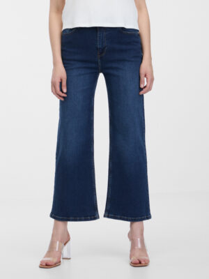 Orsay Dark Blue Women Cropped Flared Fit Jeans - Women