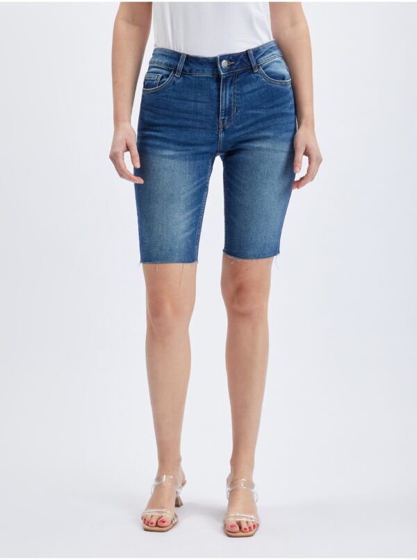 Orsay Dark Blue Womens Denim Shorts - Women