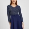 Orsay Dark blue ladies patterned dress - Women