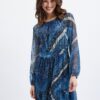 Orsay Dark blue ladies patterned dress - Women