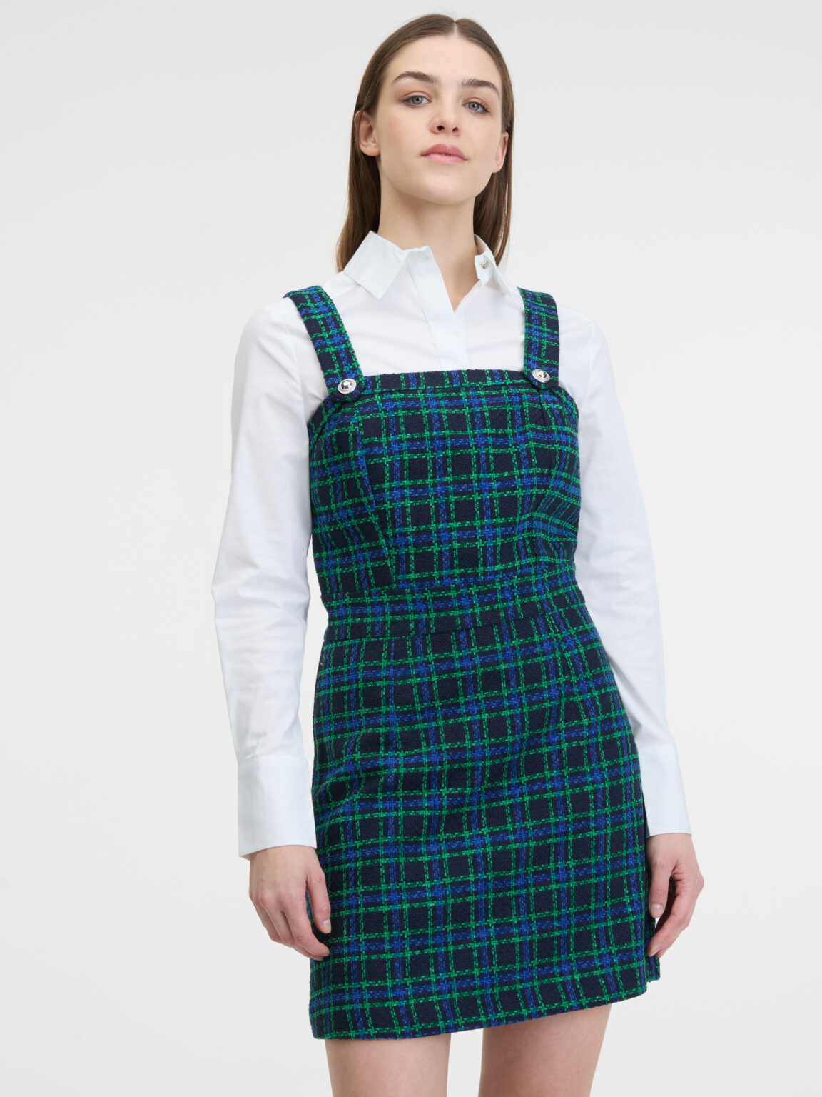 Orsay Dark blue ladies plaid dress - Ladies