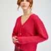 Orsay Dark pink Ladies Loose Cardigan - Women
