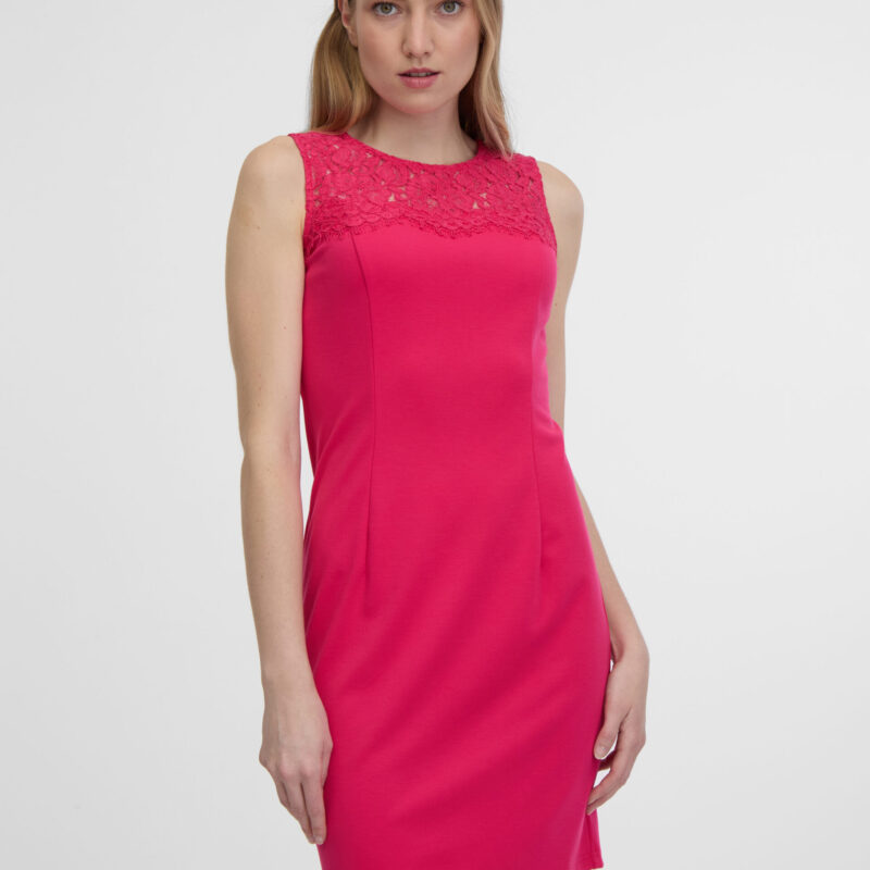 Orsay Dark pink Women's Sheath Dress with Lace - Women