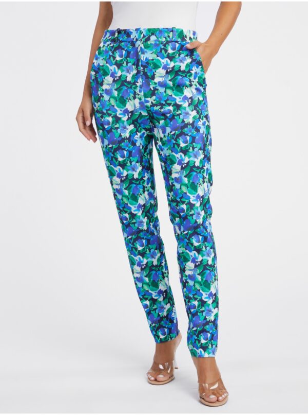 Orsay Green-Blue Ladies Flowered Pants - Women
