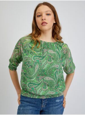 Orsay Green Ladies Patterned Blouse - Women