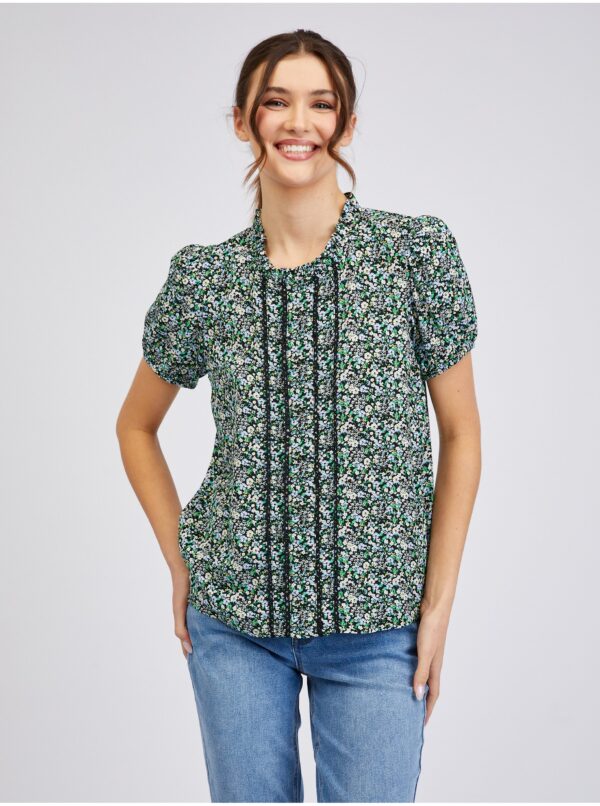 Orsay Green Ladies Patterned Blouse - Women