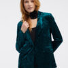 Orsay Green Ladies Velvet Jacket - Ladies