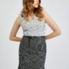 Orsay Grey-Black Checkered Dress - Ladies