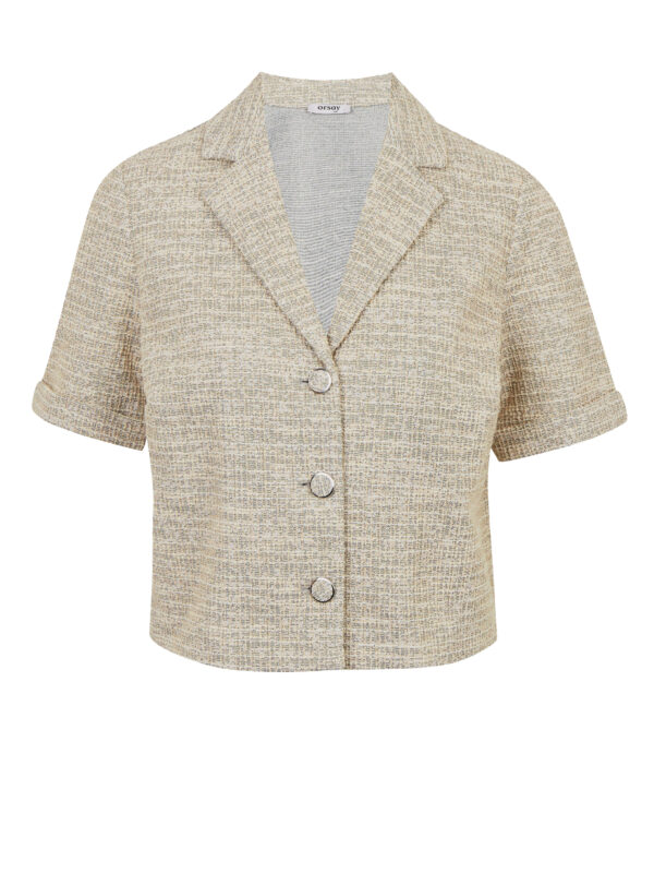 Orsay Light Brown Ladies Short-Sleeved Blouse - Ladies