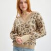 Orsay Light Brown Womens Patterned Sweater - Women